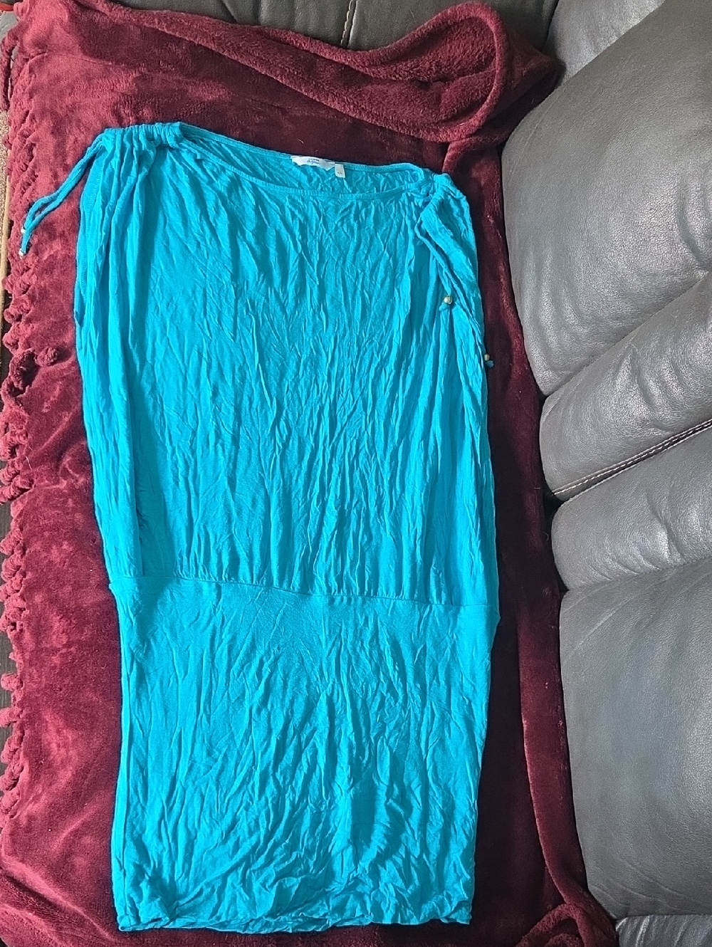 La Vie En Rose Teal Swim Coverup